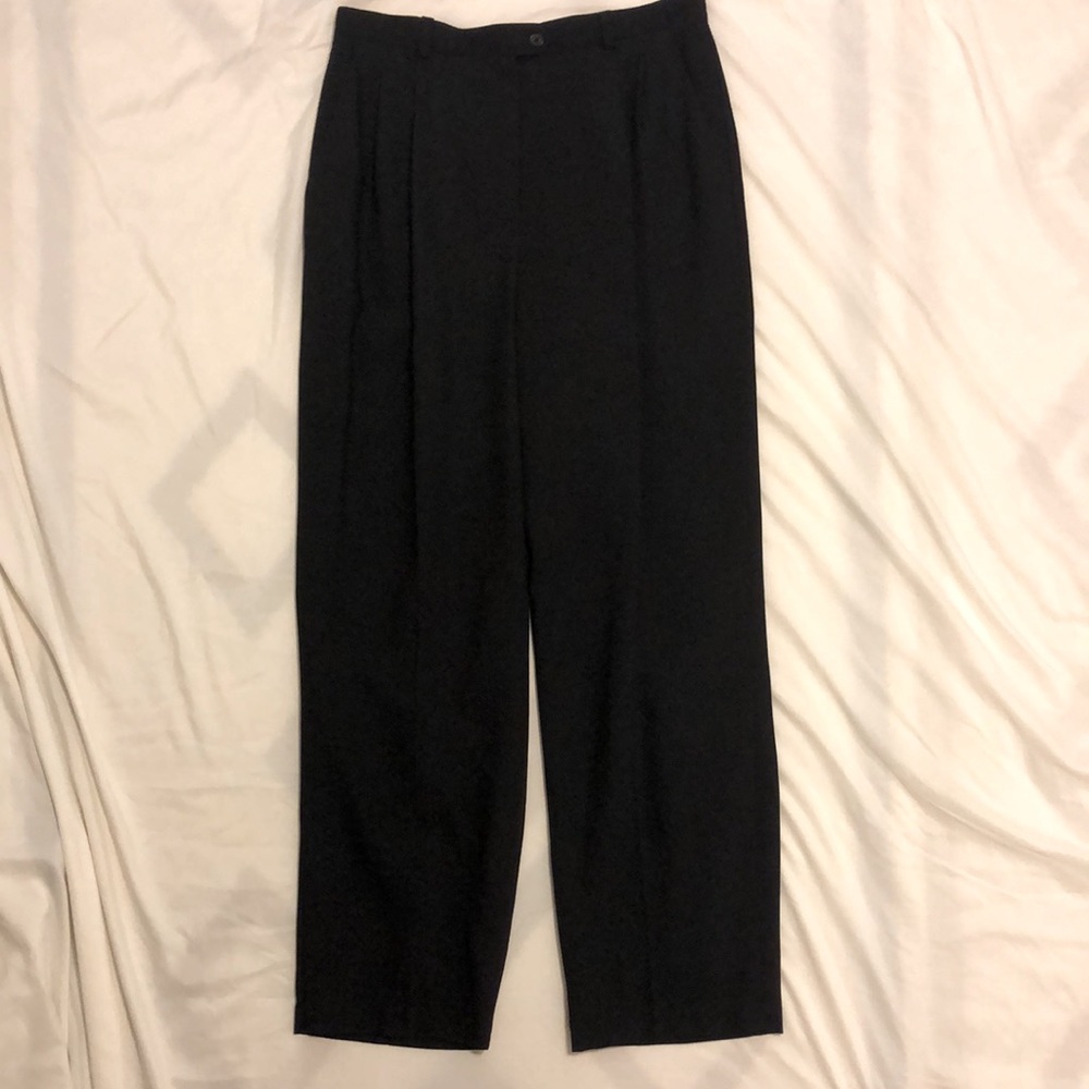 Ralph Lauren Black Pleated Trouser Pants14 Petite